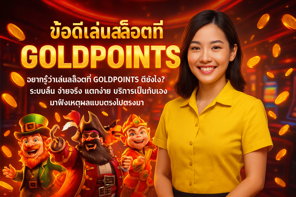 ข้อดีเล่นสล็อตที่ GOLDPOINTS